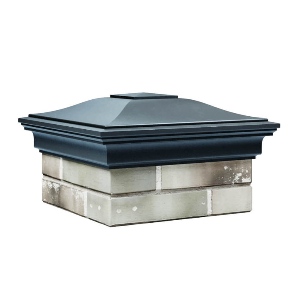 Колпак Zking Монблан Серый на столб 1.5х1.5 еврокирпича 0.7НФ (355х355мм) в Красноярске фото