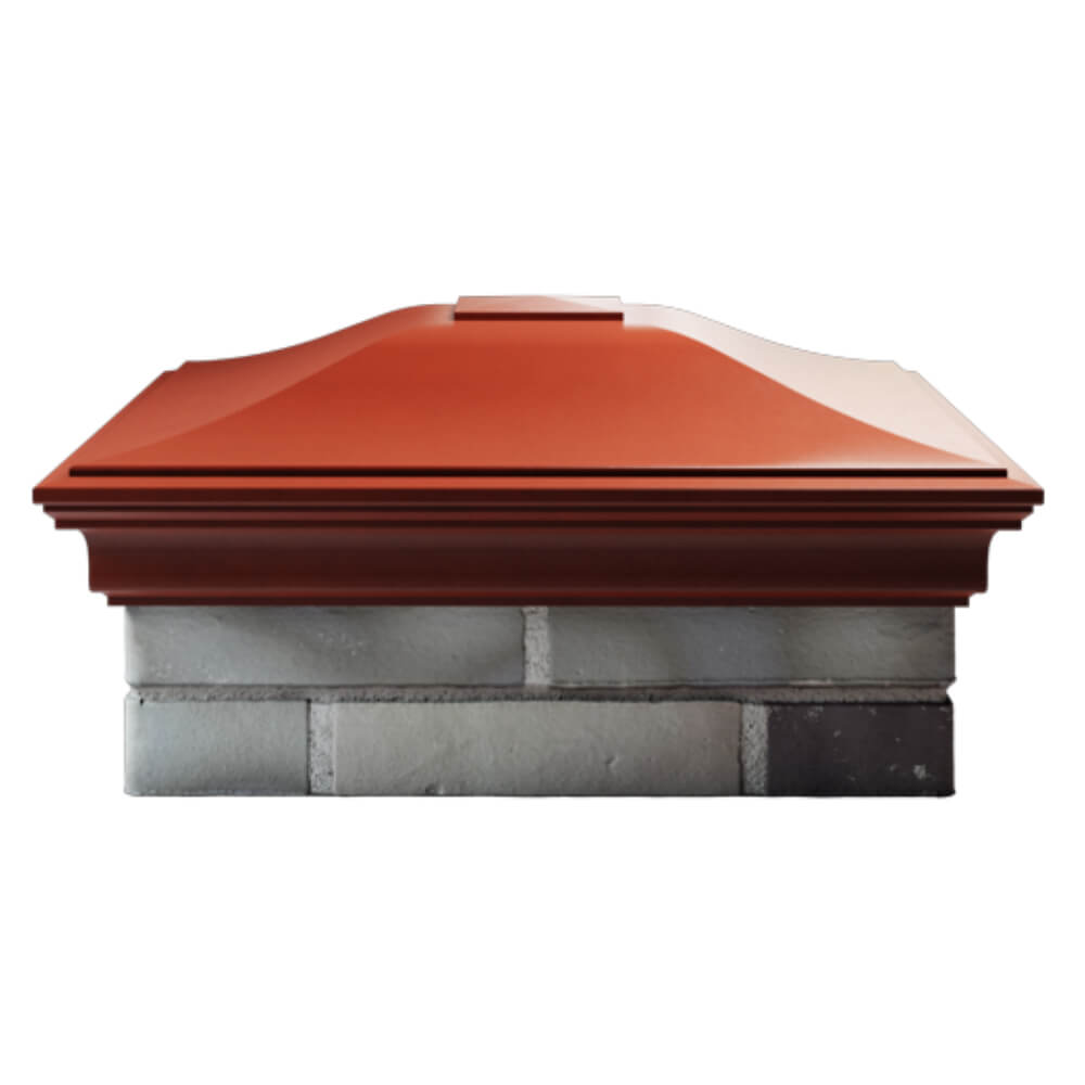 Колпак Zking Монблан Красный на столб 2х2 кирпича (515х515мм) в Красноярске фото