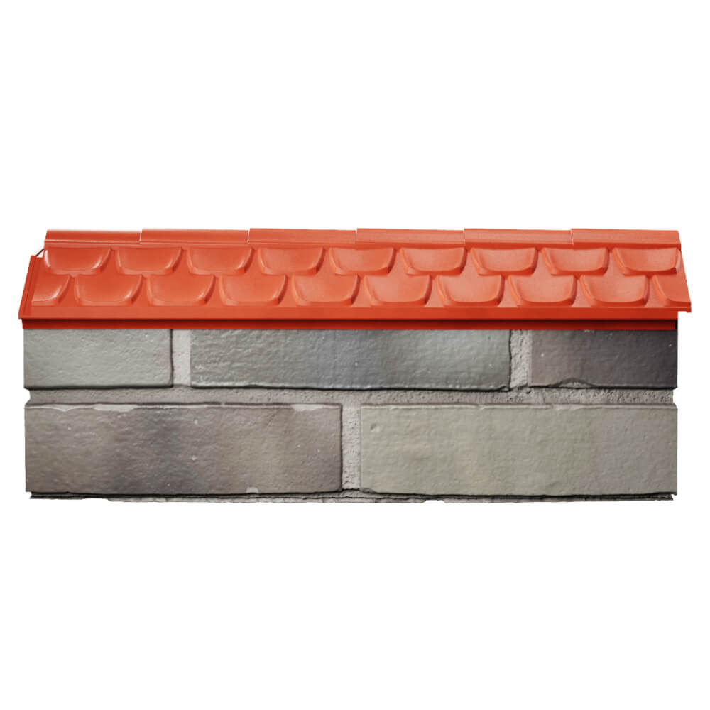 Парапет Zking Эльбрус Красный с посадкой на 0.5 кирпича (130мм) в Красноярске фото