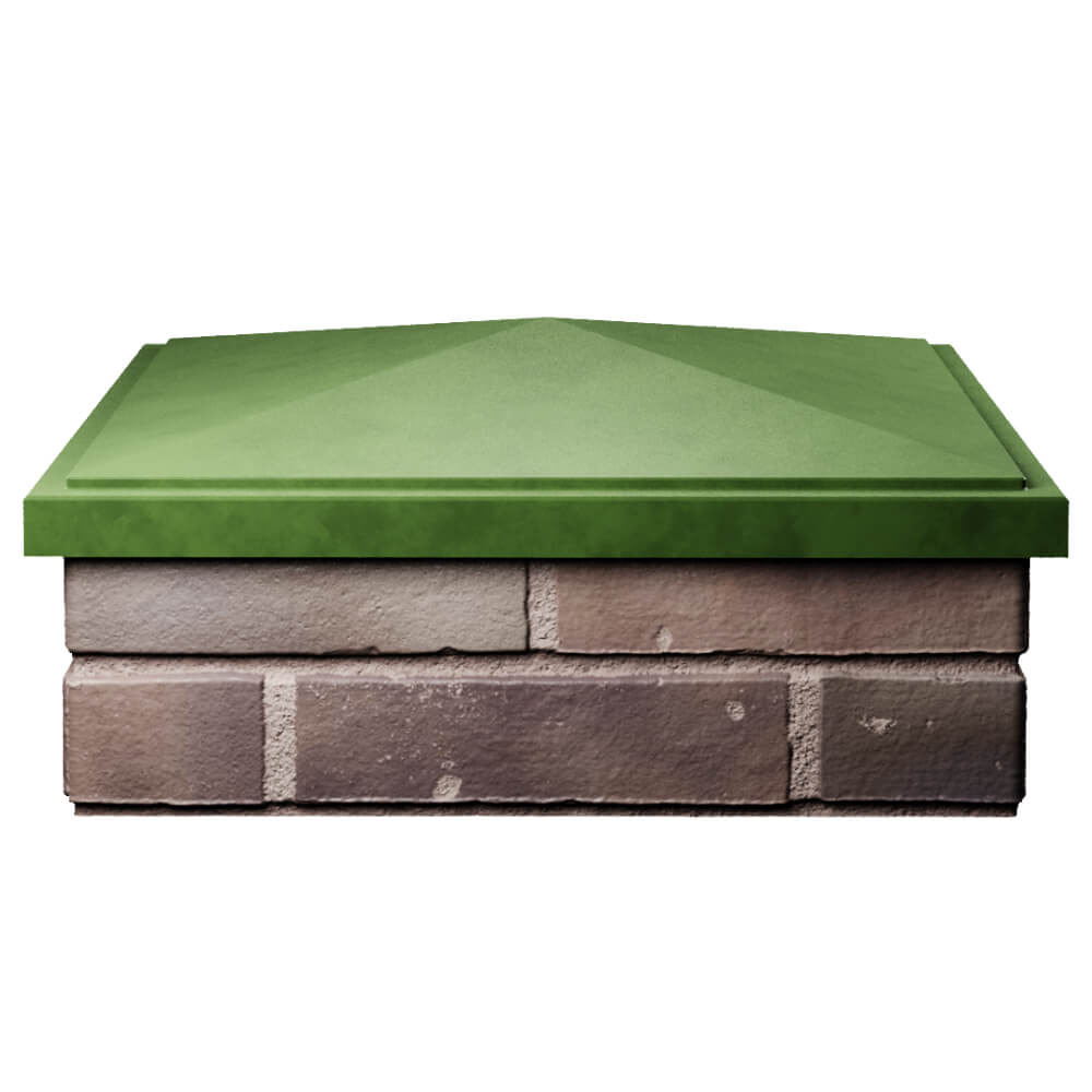 Колпак Zking БонаМоно Зеленый на столб 2х2 кирпича (515х515, 530х530мм) Красноярск фото