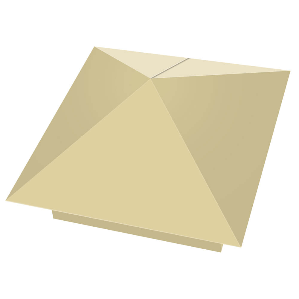 Колпак металлический 400х400мм RAL1014 Бежевый заборный Красноярск фото