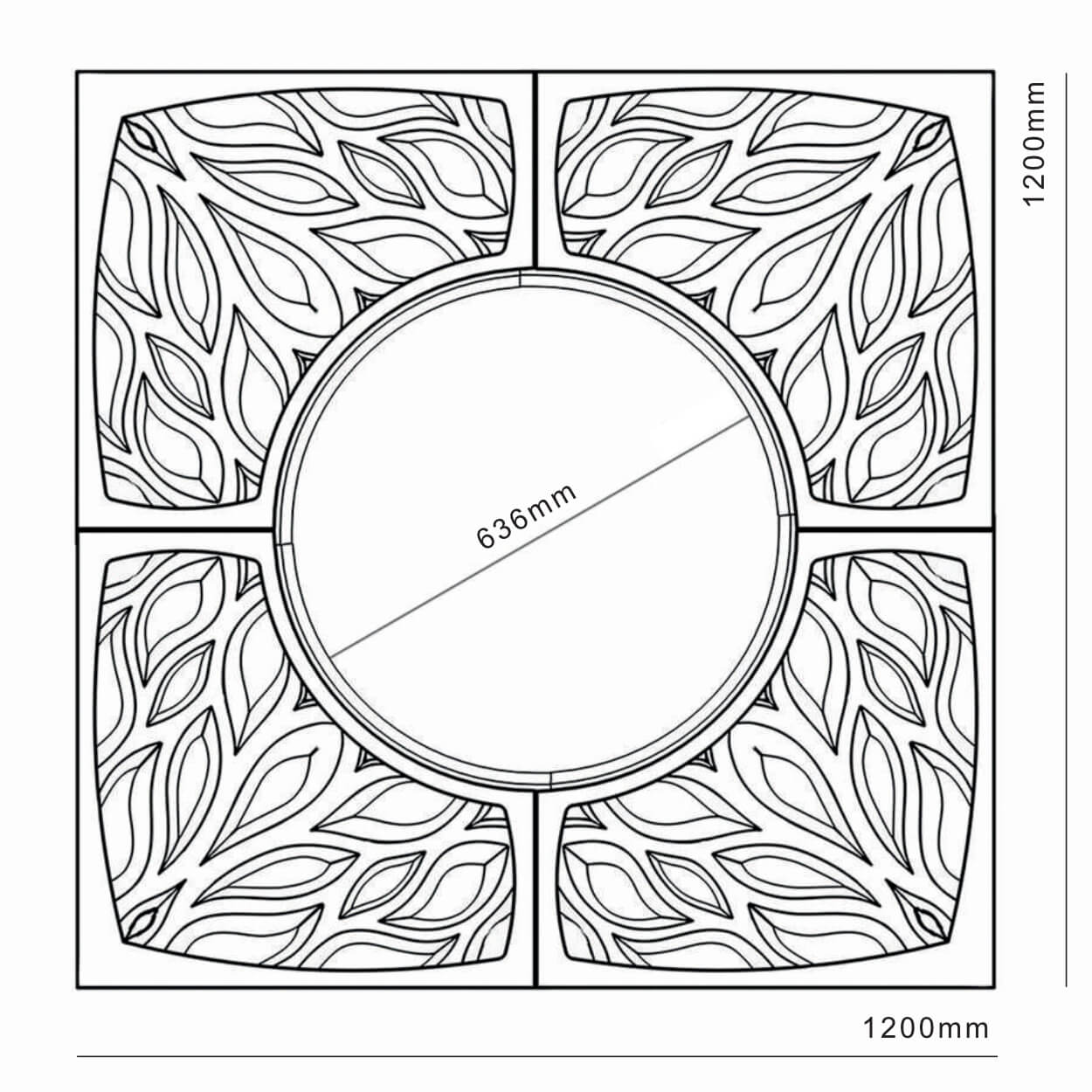 Приствольная решетка для дерева ZKING CRUST 1.2х1.2м Черная в Красноярске фото