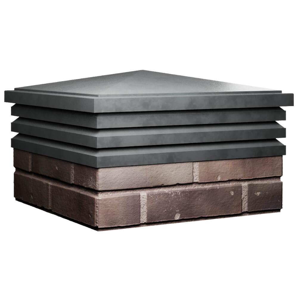 Колпак Zking Бона ХайТек Серый на столб 2х2 кирпича (513х513мм) в Красноярске фото