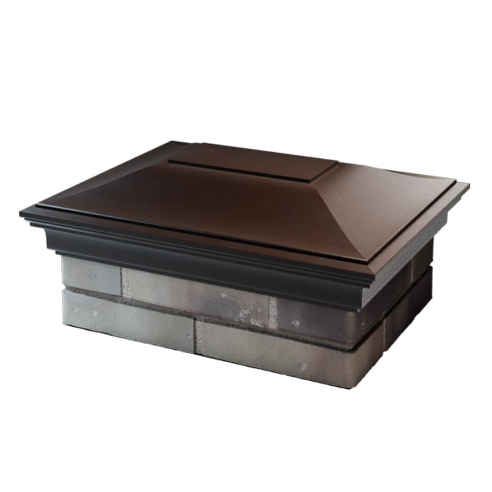 Колпак Zking Монблан Коричневый на столб 2х1.5 кирпича (515х385мм) в Красноярске фото