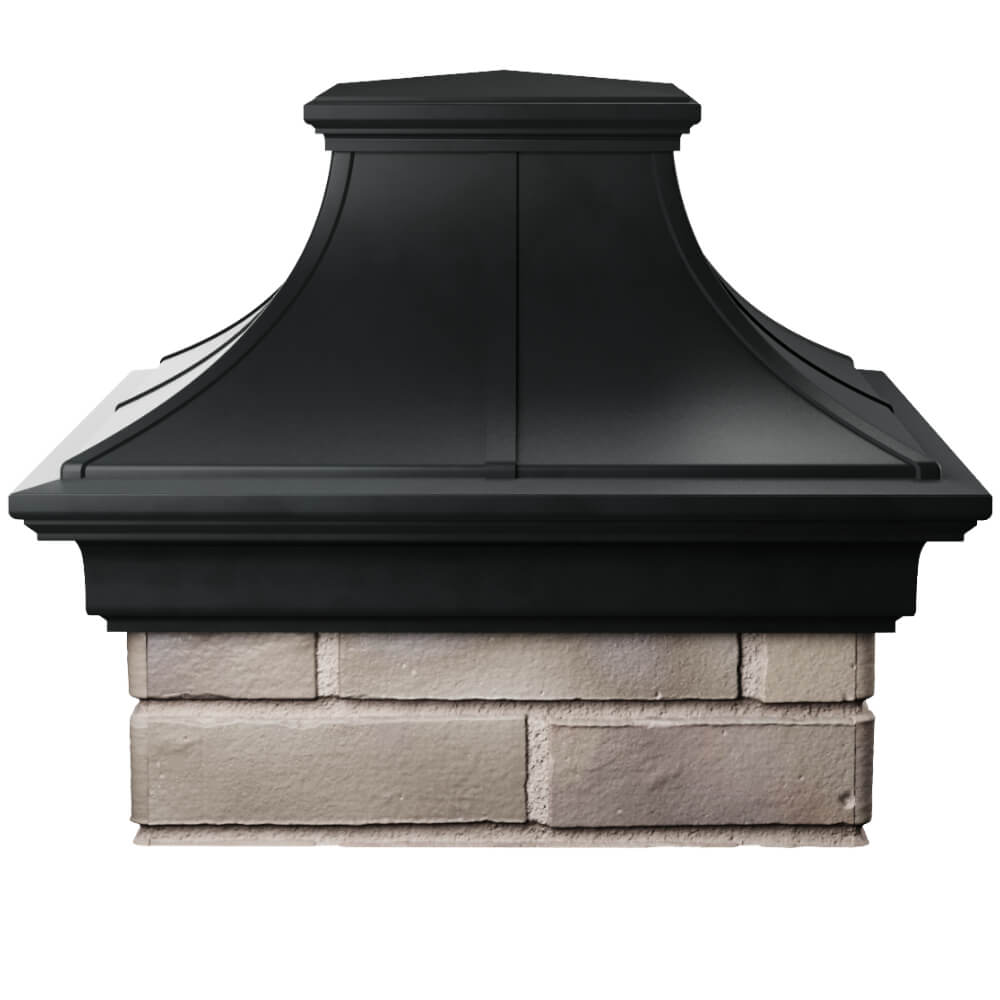 Колпак Zking Монблан Премиум Черный на столб 1.5х1.5 кирпича (385х385мм) Красноярск фото