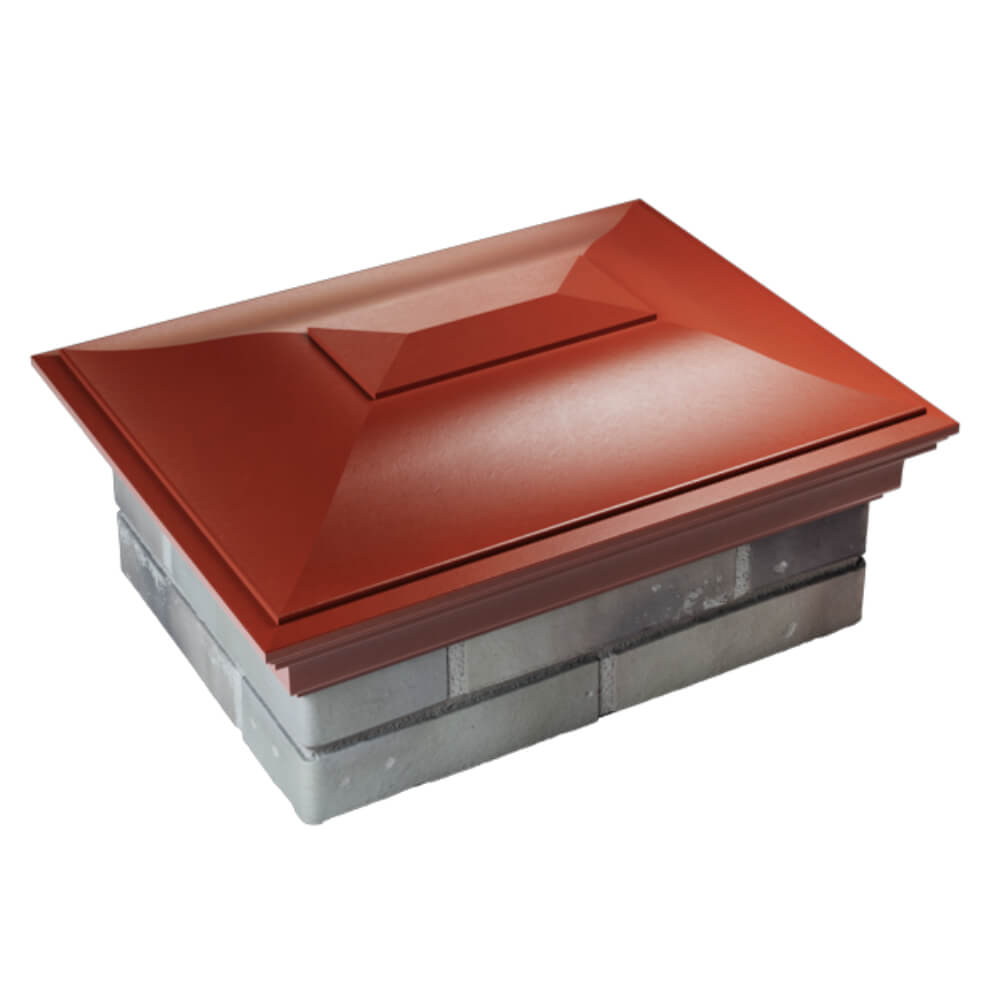 Колпак Zking Монблан Красный на столб 2х1.5 кирпича (515х385мм) Красноярск фото