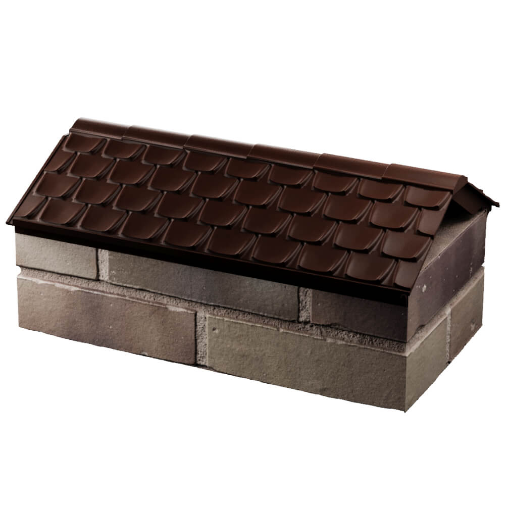 Парапет Zking Эльбрус Коричневый с посадкой на 1 кирпич (255мм) в Красноярске фото