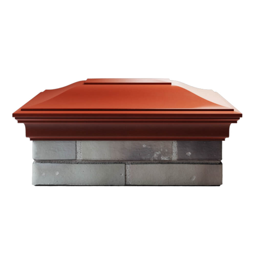 Колпак Zking Монблан Красный на столб 2х1.5 кирпича (515х385мм) в Красноярске фото