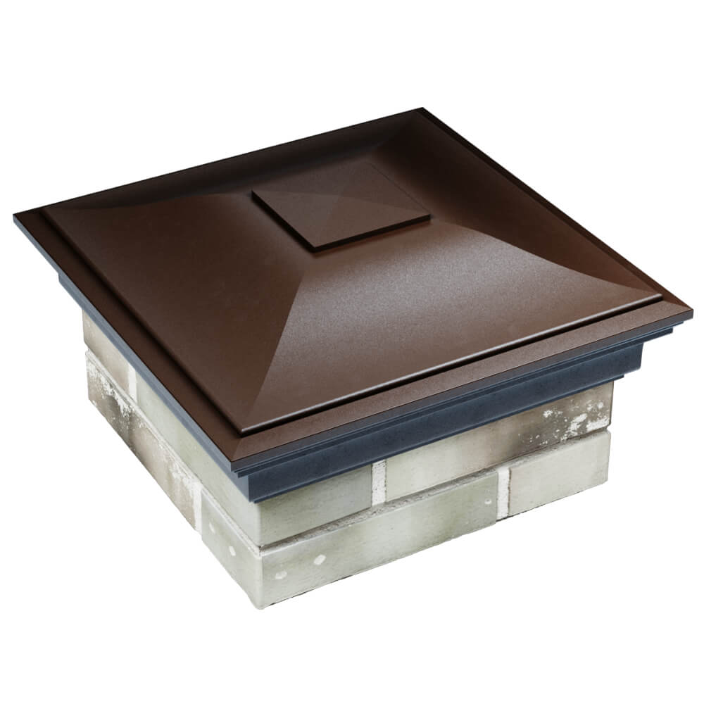 Колпак Zking Монблан Коричневый на столб 1.5х1.5 кирпича (385х385мм) в Красноярске фото