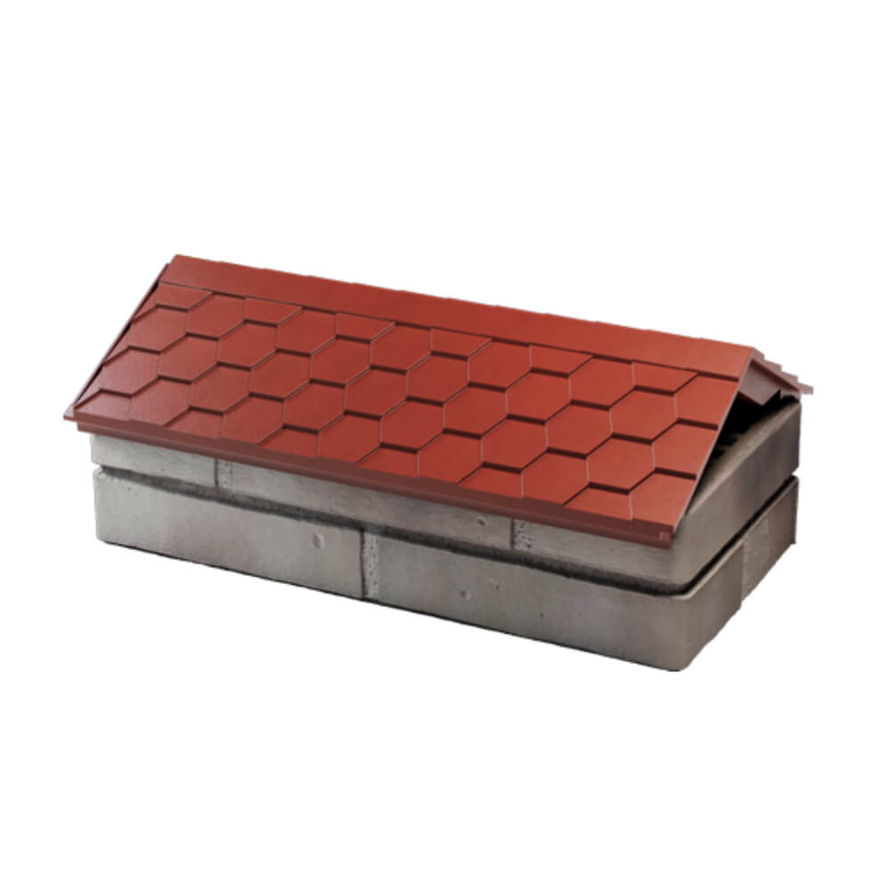 Парапет Zking Эверест Красный с посадкой на 1 кирпич (200/225/255мм) в Красноярске фото