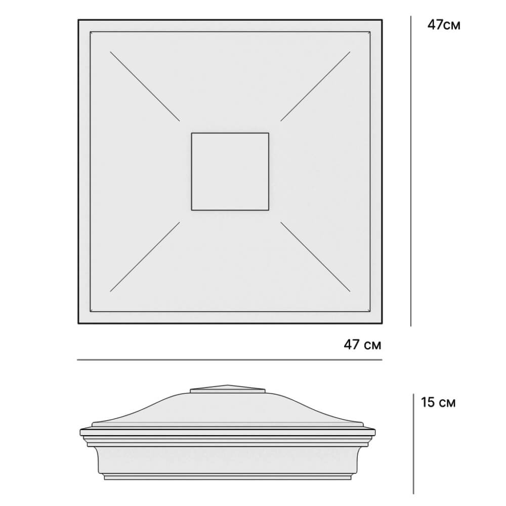 Колпак Zking Монблан Коричневый на столб 1.5х1.5 кирпича (385х385мм) в Красноярске фото