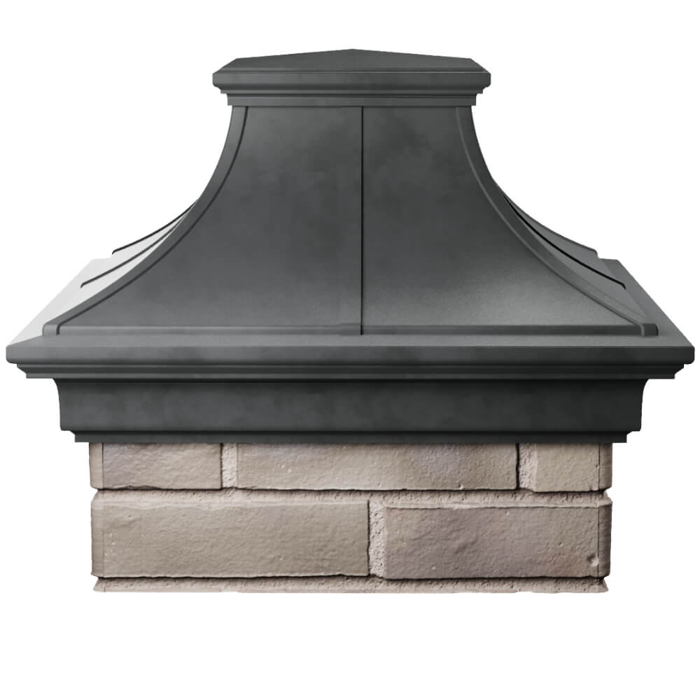 Колпак Zking Монблан Премиум Серый на столб 1.5х1.5 кирпича (385х385мм) Красноярск фото