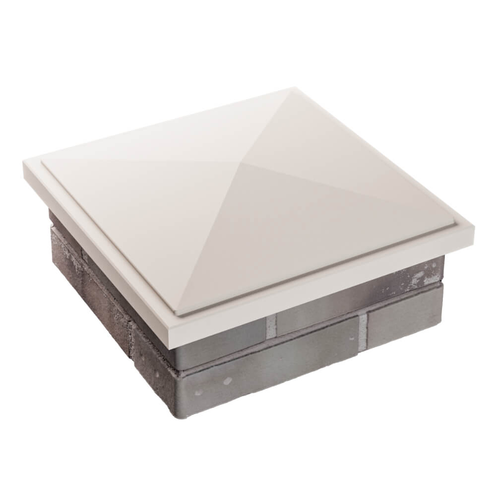 Колпак Zking БонаМоно Бежевый на столб 1.5х1.5 кирпича (385х385, 400х400мм) в Красноярске фото