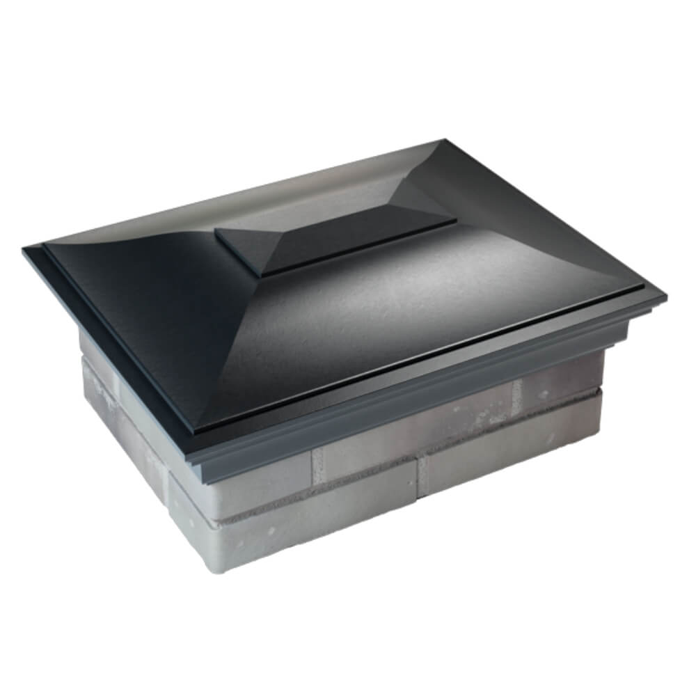 Колпак Zking Монблан Черный на столб 2х1.5 кирпича (515х385мм) Красноярск фото