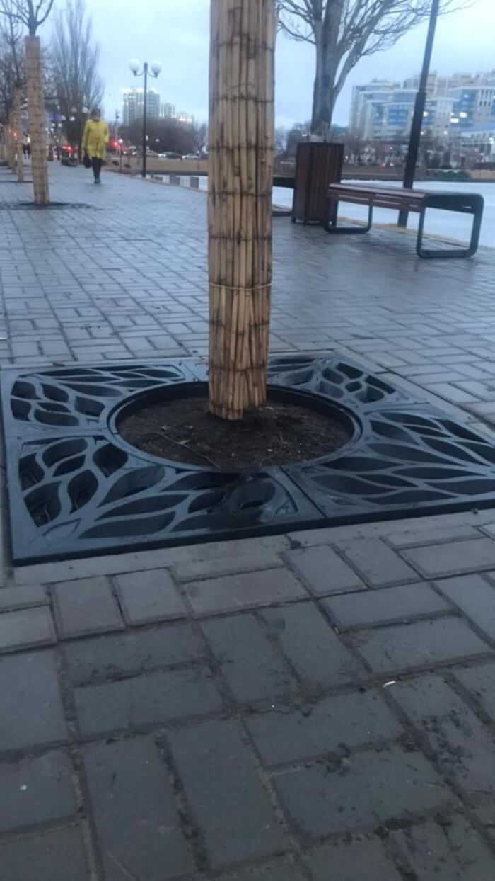 Приствольная решетка для дерева ZKING CRUST 1.2х1.2м Черная в Красноярске фото