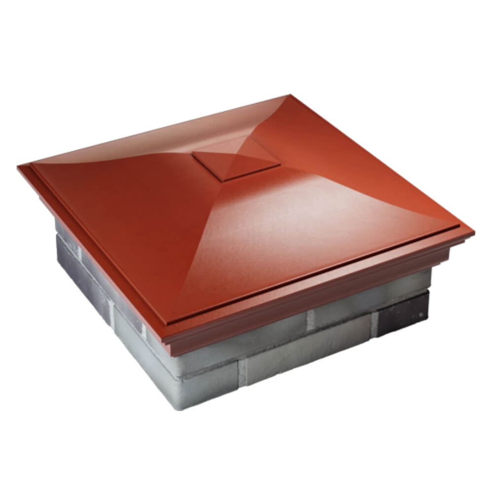 Колпак Zking Монблан Красный на столб 2х2 кирпича (515х515мм) Красноярск фото