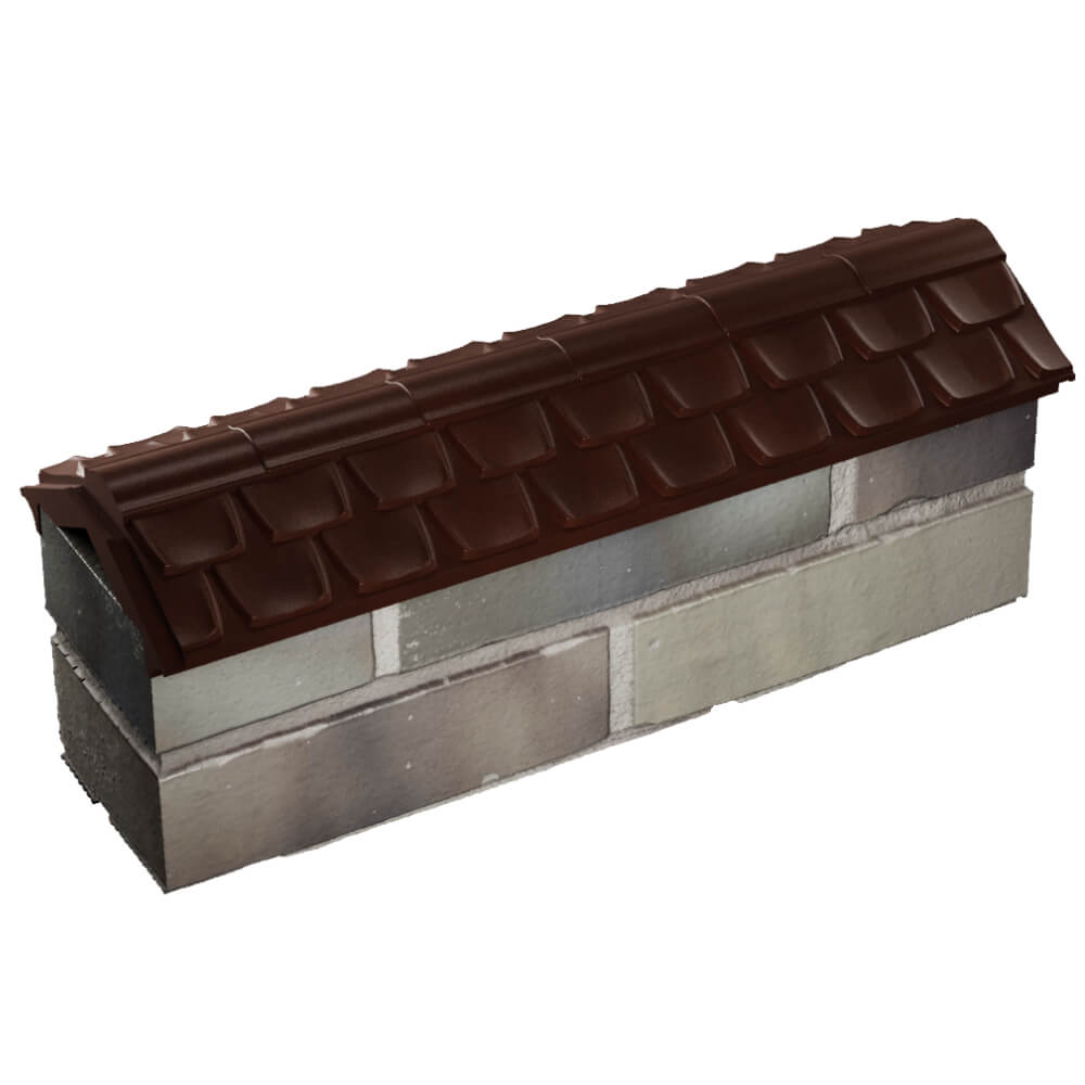 Парапет Zking Эльбрус Коричневый с посадкой на 0.5 кирпича (130мм) в Красноярске фото