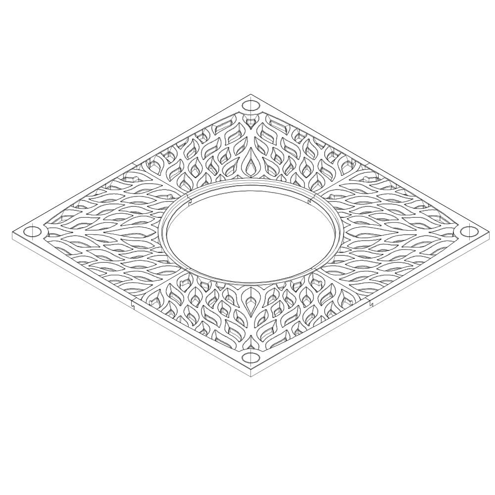 Приствольная решетка для дерева ZKING CRUST 2х2м Черная в Красноярске фото