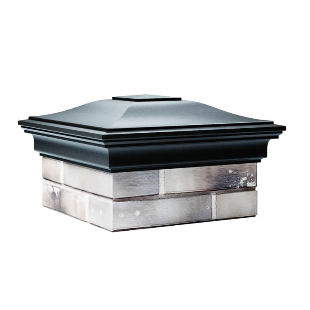 Колпак Zking Монблан Черный на столб 1.5х1.5 еврокирпича 0.7НФ (355х355мм) в Красноярске фото