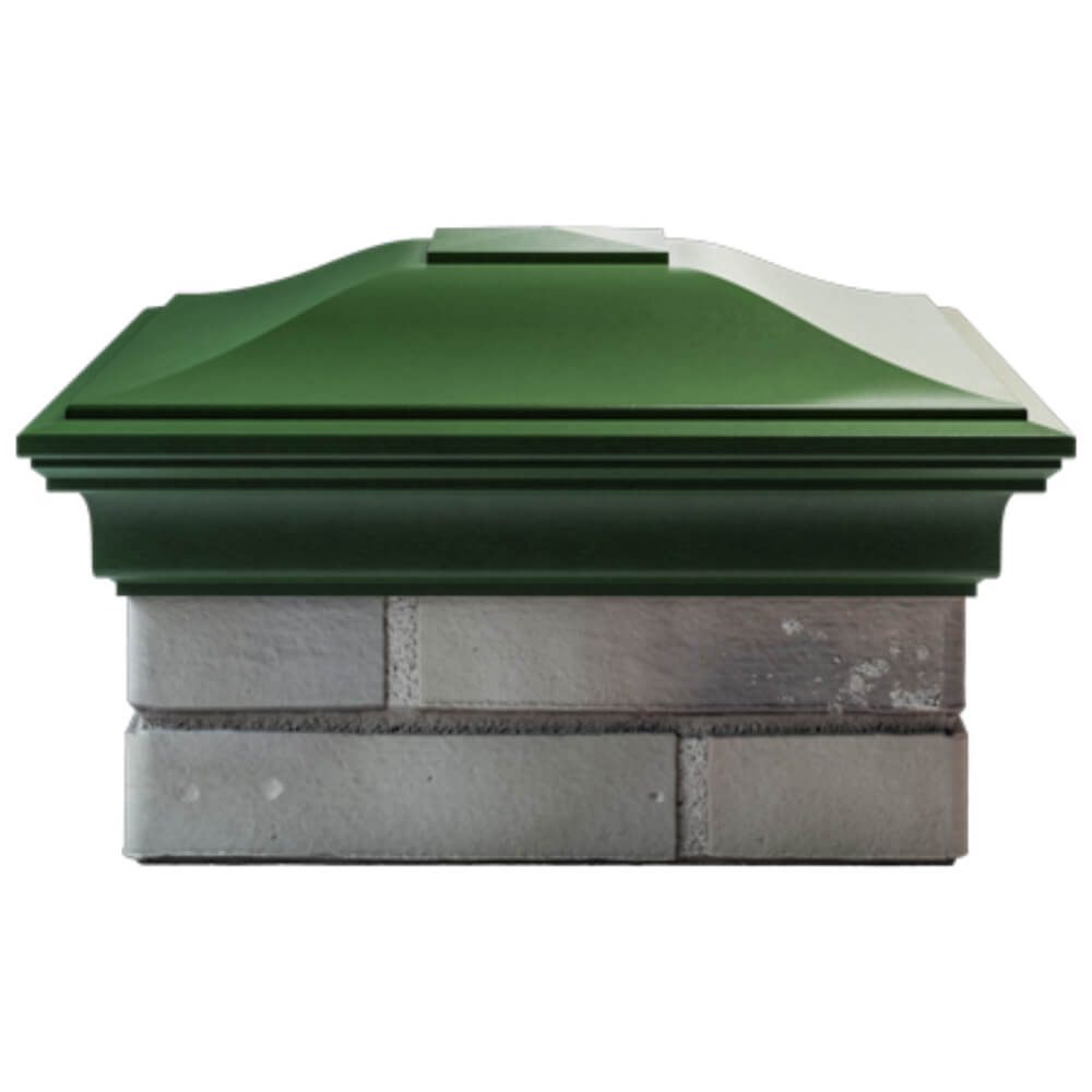 Колпак Zking Монблан Зеленый на столб 1.5х1.5 кирпича (385х385мм) Красноярск фото