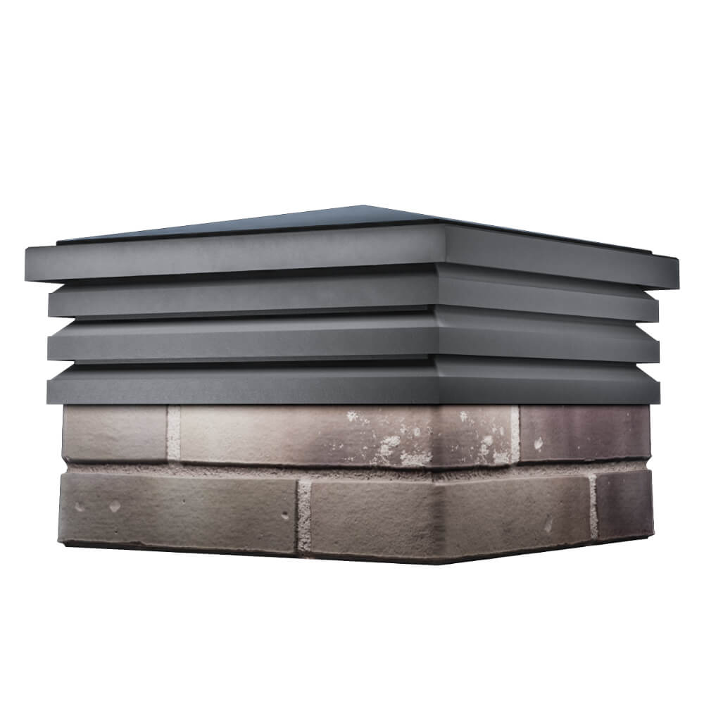 Колпак Zking Бона ХайТек Серый на столб 1.5х1.5 кирпича (385х385мм) в Красноярске фото