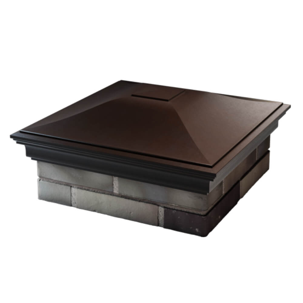 Колпак Zking Монблан Коричневый на столб 2х2 кирпича (515х515мм) в Красноярске фото