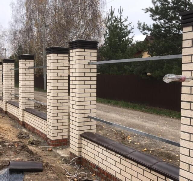 Колпак Zking Бона ХайТек Коричневый на столб 1.5х1.5 кирпича (385х385мм) в Красноярске фото