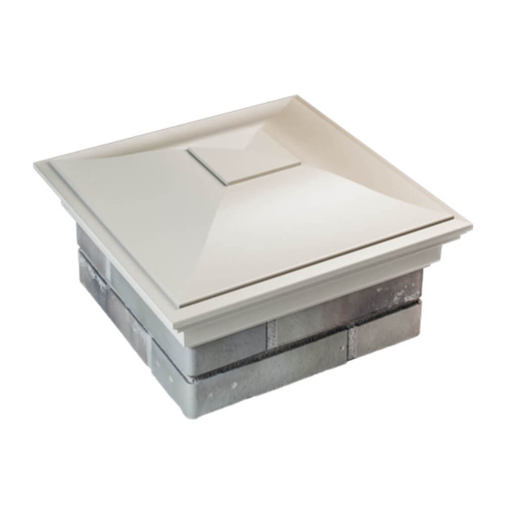 Колпак Zking Монблан Бежевый на столб 1.5х1.5 еврокирпича 0.7НФ (355х355мм) в Красноярске фото