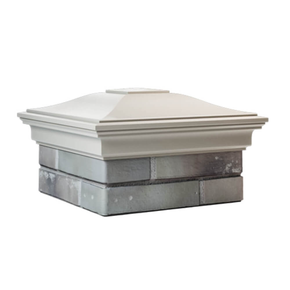 Колпак Zking Монблан Бежевый на столб 1.5х1.5 еврокирпича 0.7НФ (355х355мм) в Красноярске фото