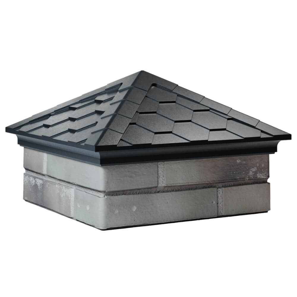 Колпак Zking Эверест Черный на столб 1.5х1.5 кирпича (390х390мм) в Красноярске фото