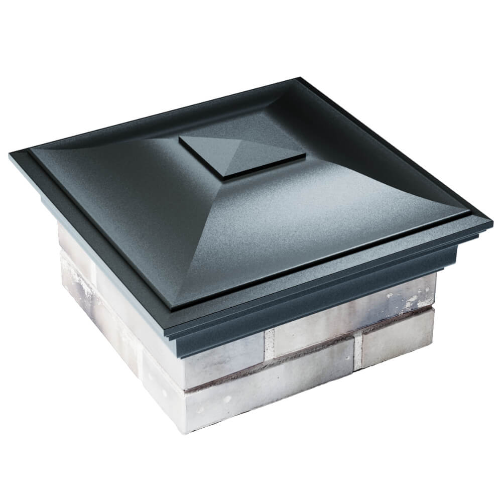 Колпак Zking Монблан Черный на столб 1.5х1.5 кирпича (385х385мм) в Красноярске фото