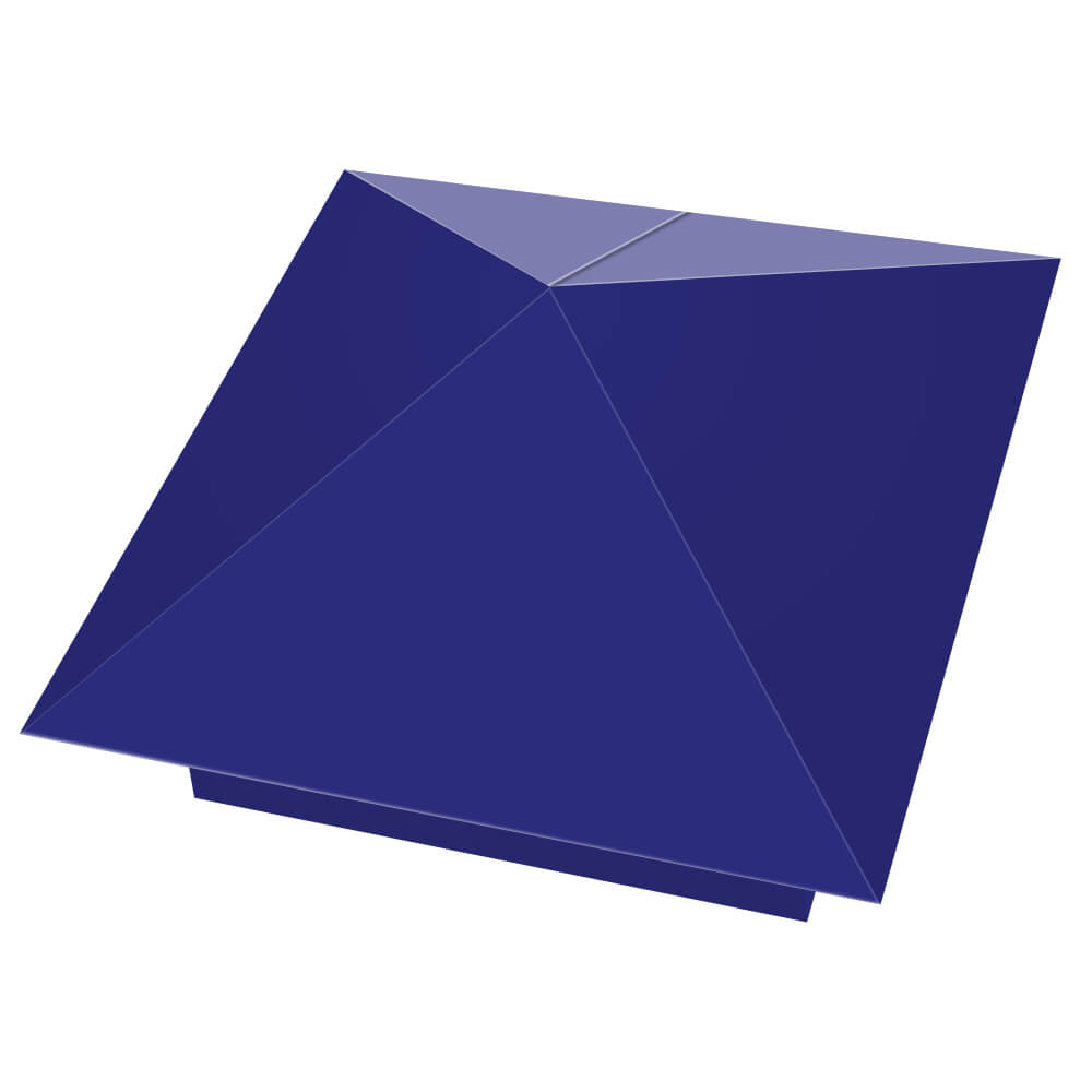 Колпак металлический 400х400мм RAL5002 Синий Ультрамарин заборный Красноярск фото