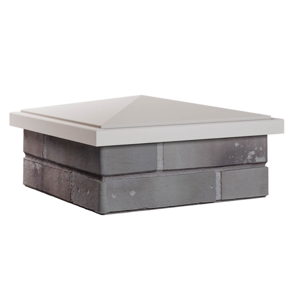 Колпак Zking БонаМоно Бежевый на столб 1.5х1.5 кирпича (385х385, 400х400мм) в Красноярске фото