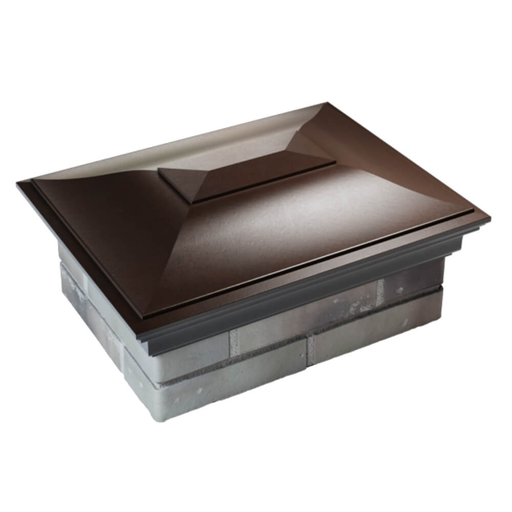 Колпак Zking Монблан Коричневый на столб 2х1.5 кирпича (515х385мм) Красноярск фото