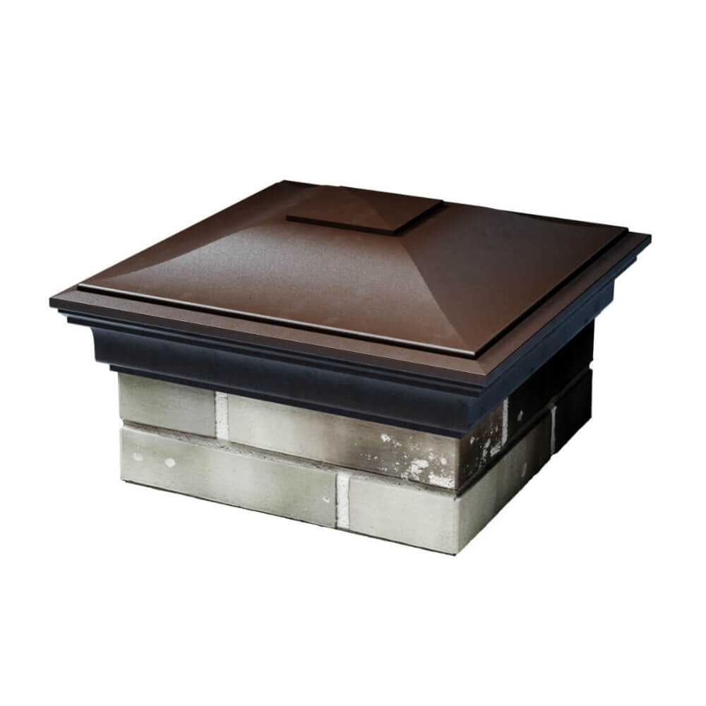 Колпак Zking Монблан Коричневый на столб 1.5х1.5 еврокирпича 0.7НФ (355х355мм) в Красноярске фото