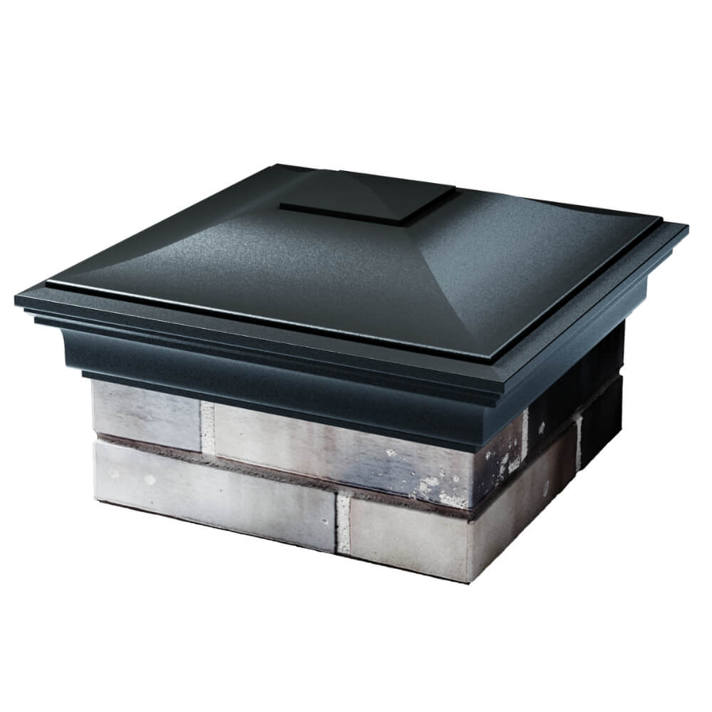 Колпак Zking Монблан Черный на столб 1.5х1.5 кирпича (385х385мм) в Красноярске фото