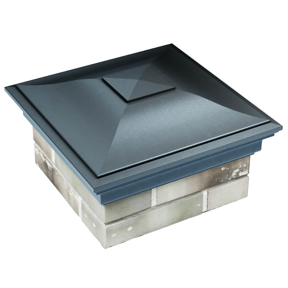 Колпак Zking Монблан Серый на столб 1.5х1.5 кирпича (385х385мм) в Красноярске фото