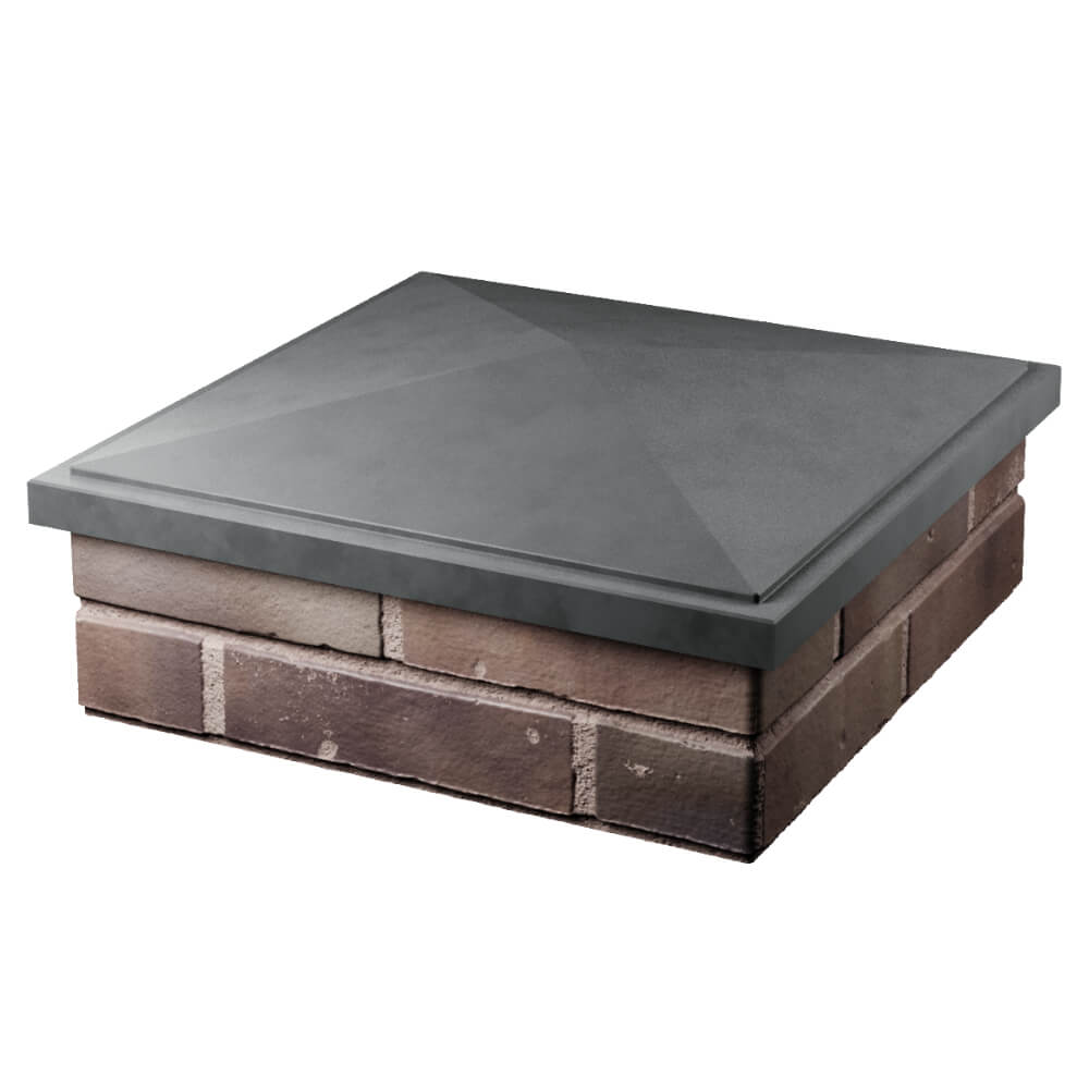 Колпак Zking БонаМоно Серый на столб 2х2 кирпича (515х515, 530х530мм) в Красноярске фото