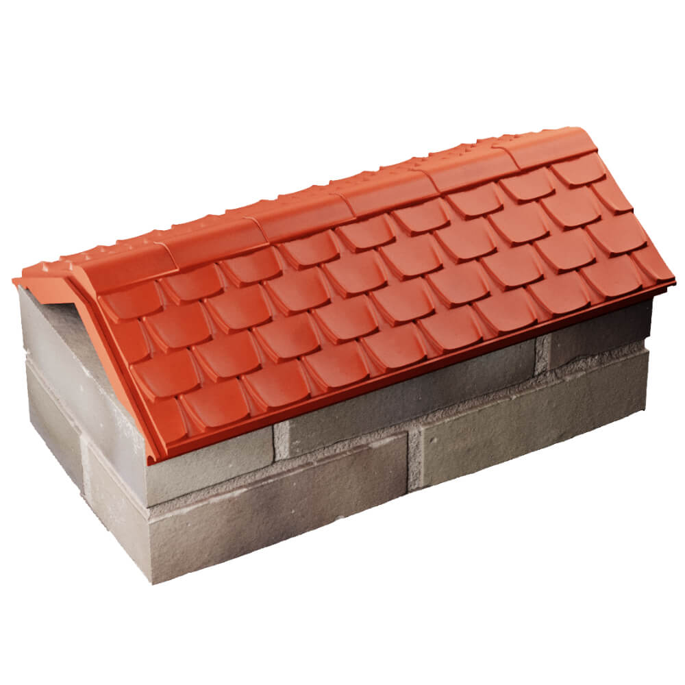 Парапет Zking Эльбрус Красный с посадкой на 1 кирпич (255мм) в Красноярске фото