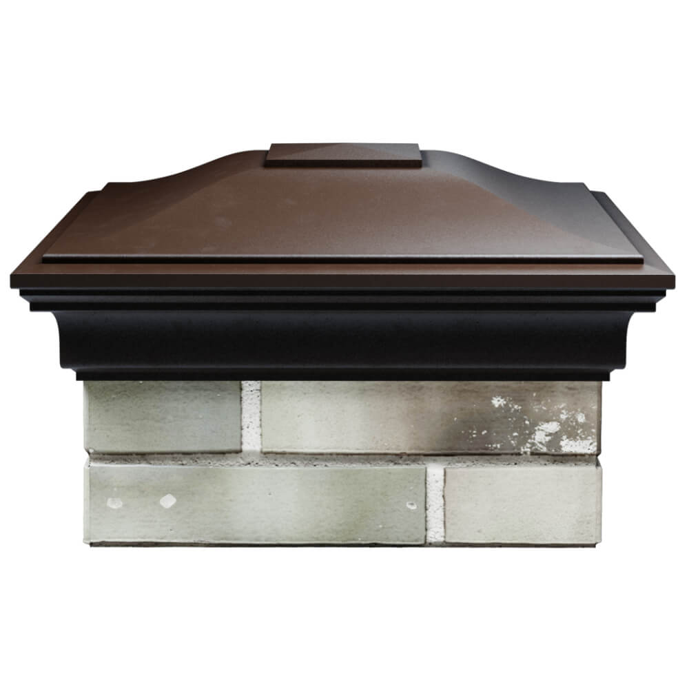 Колпак Zking Монблан Коричневый на столб 1.5х1.5 кирпича (385х385мм) Красноярск фото