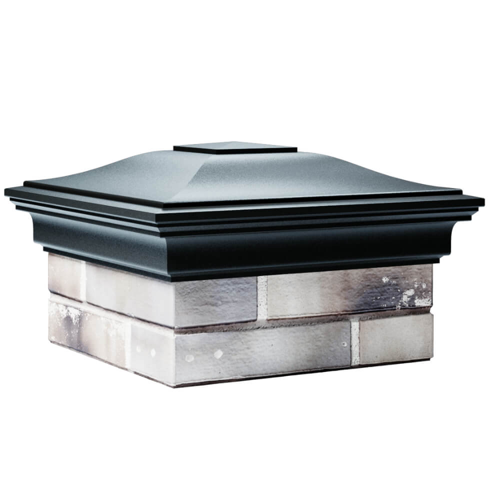 Колпак Zking Монблан Черный на столб 1.5х1.5 кирпича (385х385мм) в Красноярске фото