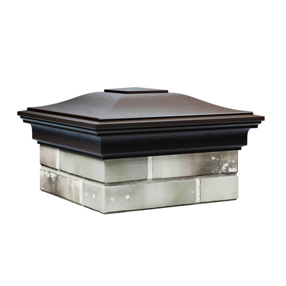 Колпак Zking Монблан Коричневый на столб 1.5х1.5 еврокирпича 0.7НФ (355х355мм) в Красноярске фото