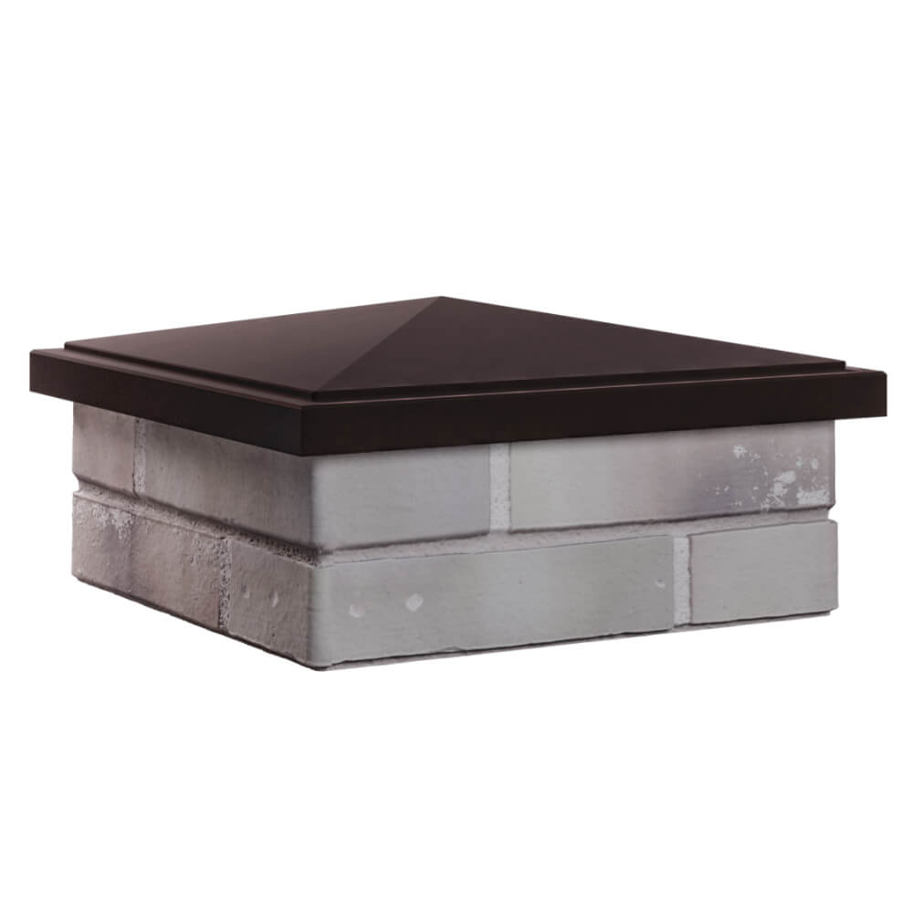 Колпак Zking БонаМоно Коричневый на столб 1.5х1.5 кирпича (385х385, 400х400мм) в Красноярске фото