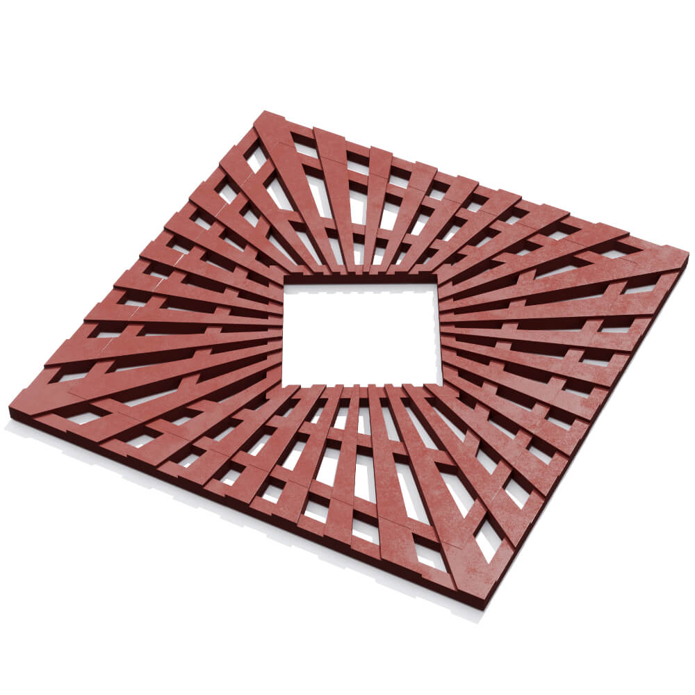 Приствольная решетка для дерева ZKING ATMOSPHERE 1.2х1.2м Красная в Красноярске фото