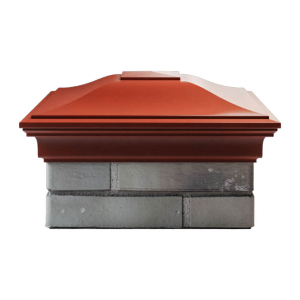 Колпак Zking Монблан Красный на столб 1.5х1.5 еврокирпича 0.7НФ (355х355мм) Красноярск фото