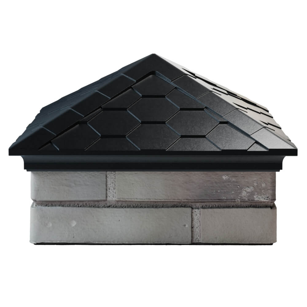 Колпак Zking Эверест Черный на столб 1.5х1.5 кирпича (390х390мм) Красноярск фото