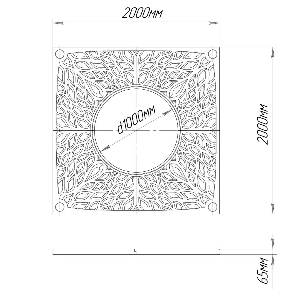 Приствольная решетка для дерева ZKING CRUST 2х2м Черная в Красноярске фото