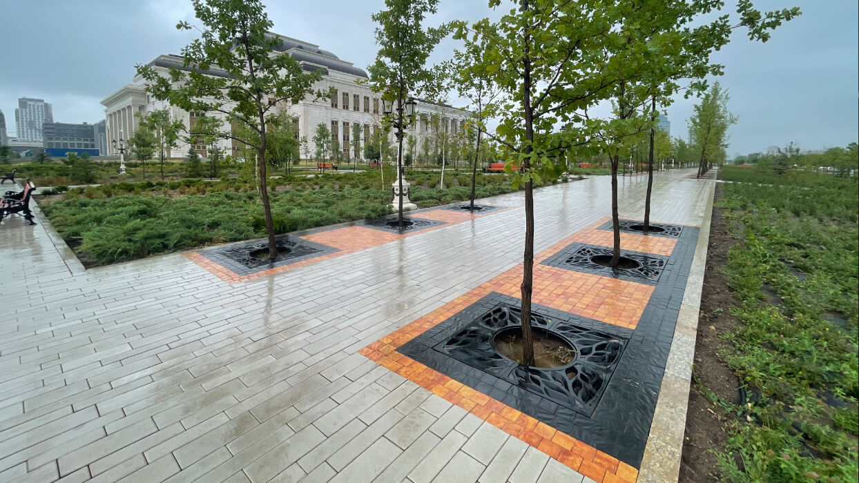 Приствольная решетка для дерева ZKING CRUST 1.2х1.2м Черная в Красноярске фото