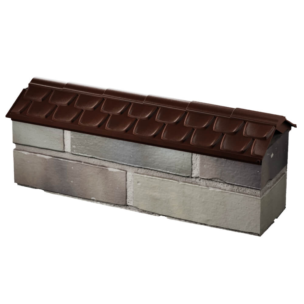 Парапет Zking Эльбрус Коричневый с посадкой на 0.5 кирпича (130мм) в Красноярске фото