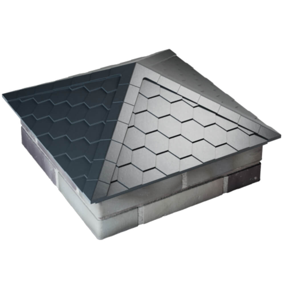 Колпак Zking Эверест Серый на столб 2х2 кирпича (535х535мм) Красноярск фото